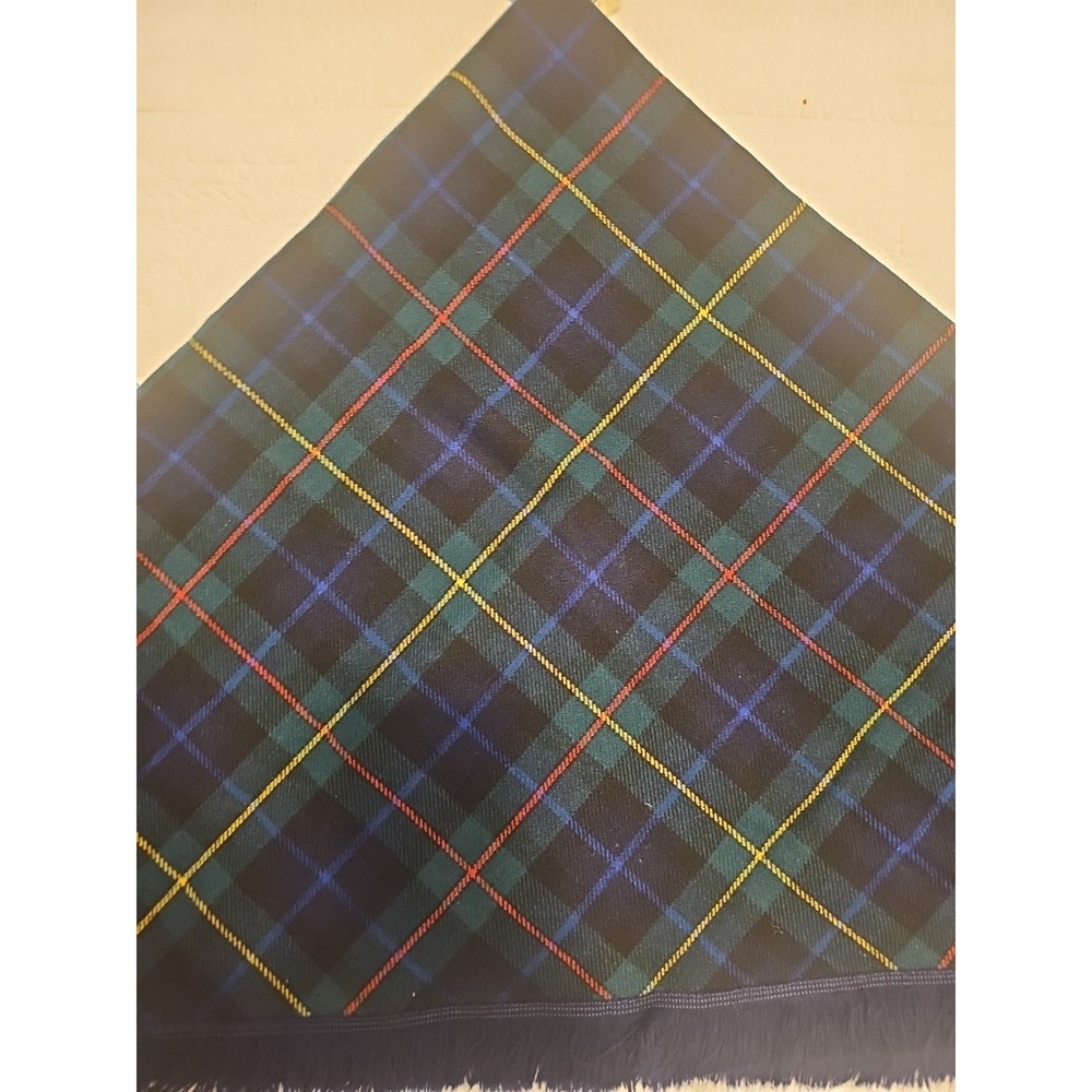 Plaid Wool Tartan Scarf Triangle Shawl Wrap For KILT. Smith Clan Laird-portch